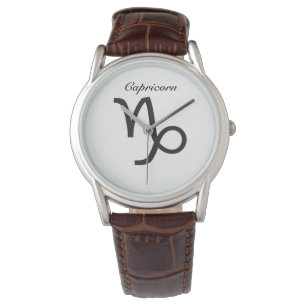 Capricorn-Zeichen des Zodiaks. Ladys Watches. Armbanduhr