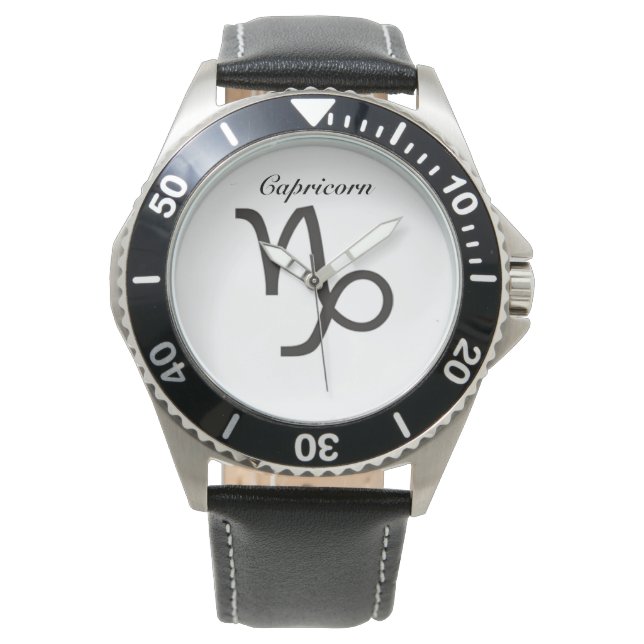 Capricorn-Zeichen des Zodiaks. Ladys Watches. Armbanduhr (Vorderseite)