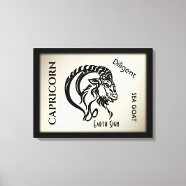 Capricorn-Zeichen und Symbol Leinwanddruck