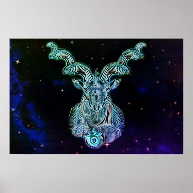 Capricorn-Ziege-Zodiakposter Poster (Vorne)