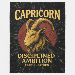 Capricorn Zodiac 80er Rock Band Inspiriert Astrolo Fleecedecke