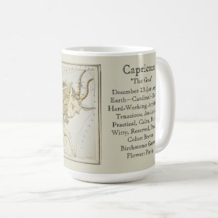 Capricorn Zodiac Antique Astronomisches Diagramm Kaffeetasse