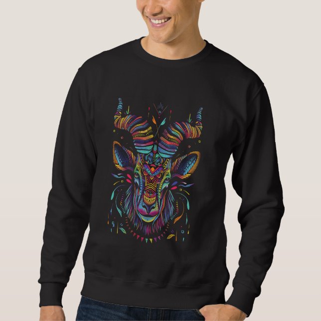 Capricorn Zodiac Astrologie Horoskop Galaxy Stars Sweatshirt (Vorderseite)