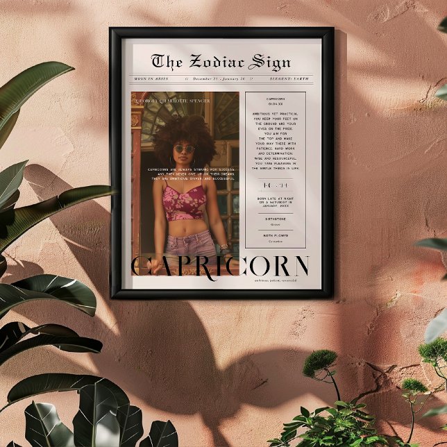 Capricorn | Zodiac Astrology Foto Newspapier Poster (Von Creator hochgeladen)
