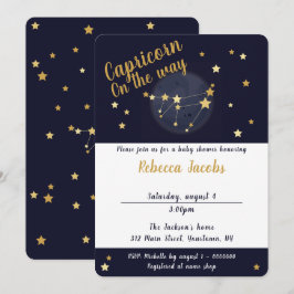 Capricorn zodiac Babydusche Einladung
