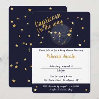 Capricorn zodiac Babydusche Einladung