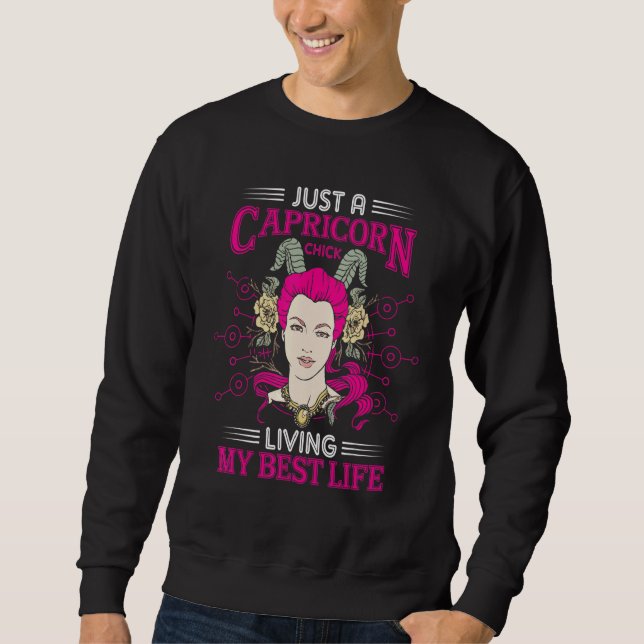 Capricorn Zodiac Birth Sign Sweatshirt (Vorderseite)