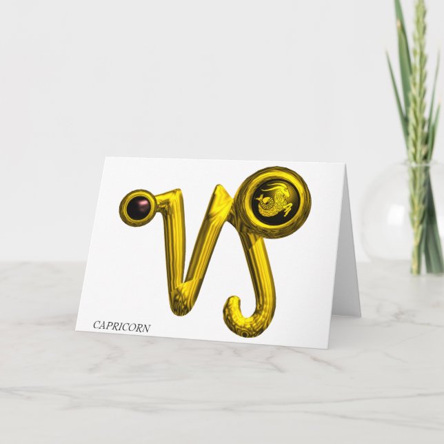 CAPRICORN Zodiac Birthday Karte (Vorderseite)