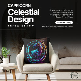 Capricorn Zodiac Celestial Design Throw Kissen