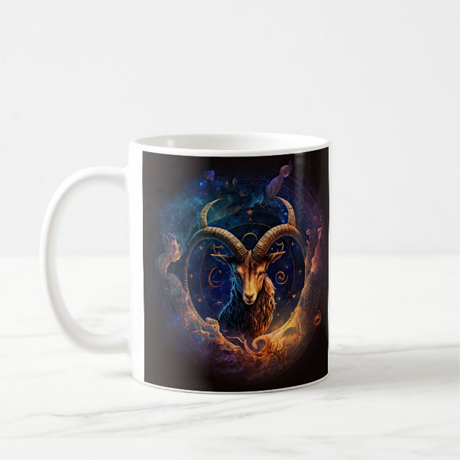 Capricorn Zodiac Coffee Tasse (Links)