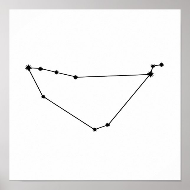 Capricorn Zodiac Constellation Modern Minimal Poster (Vorne)