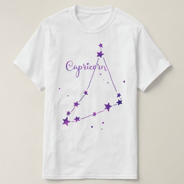 Capricorn Zodiac Constellation T - Shirt (Design vorne)
