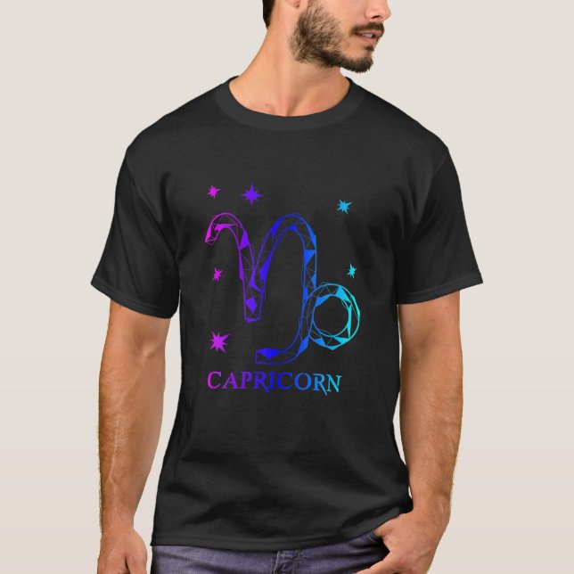 Capricorn Zodiac Design für Menschen, die Astrol L T-Shirt (Vorderseite)