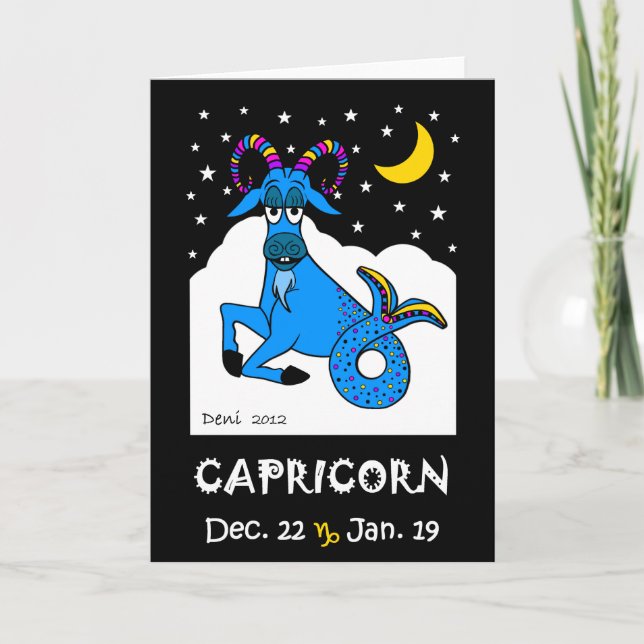 CAPRICORN - ZODIAC GREETCARD KARTE (Vorderseite)