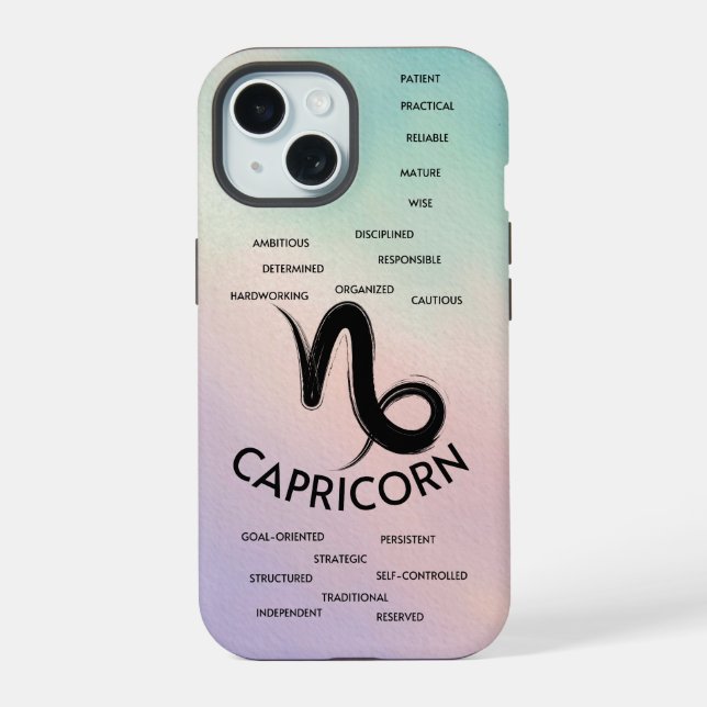 Capricorn Zodiac Horoskop Girls iPhone 15 Hülle (Rückseite)