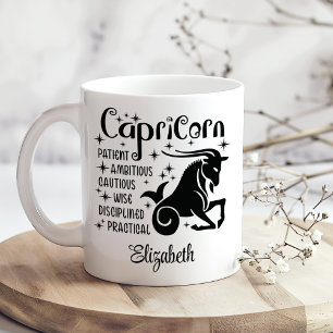 Capricorn-Zodiac-Horoskop-Individuelle Name Kaffeetasse