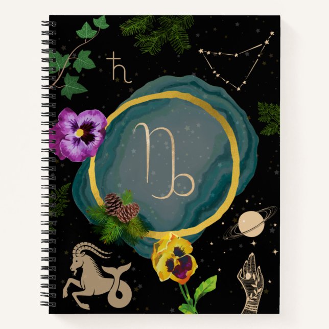 Capricorn Zodiac Journal Notizbuch (Vorderseite)