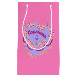 Capricorn Zodiac Pastel Heart Birthday Cake Kleine Geschenktüte