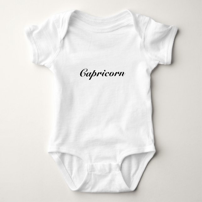 Capricorn Zodiac Sign Astrologie elegant klassisch Baby Strampler (Vorderseite)