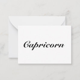 Capricorn Zodiac Sign Astrologie elegant klassisch Hinweiskarte