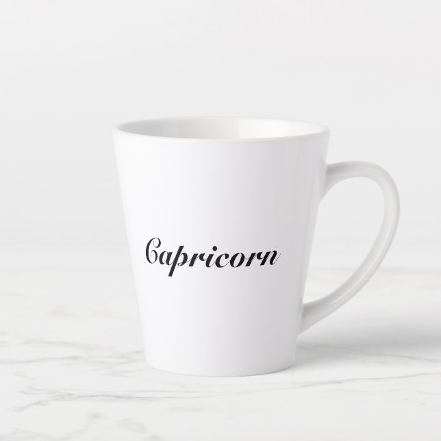 Capricorn Zodiac Sign Astrologie elegant klassisch Milchtasse (Rechts)