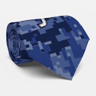 Capricorn Zodiac Sign auf Navy Digital Camouflage Krawatte