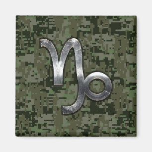 Capricorn Zodiac Sign auf olivengrüne digitale Cam Magnet