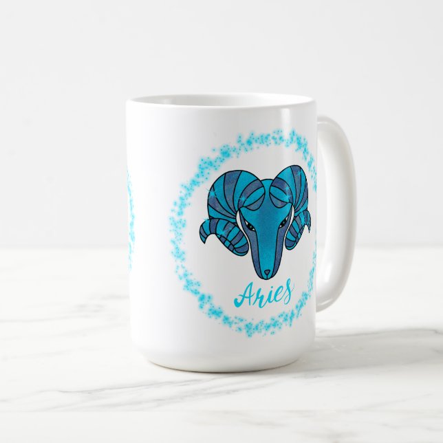Capricorn zodiac sign Blue Ram Kaffeetasse (VorderseiteRechts)