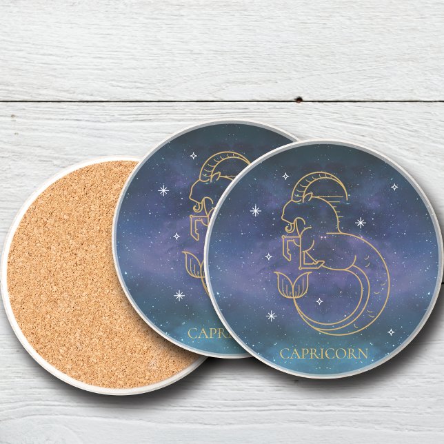 Capricorn Zodiac Sign Constellation dekorativ Getränkeuntersetzer (Capricorn Zodiac Sign Constellation Decorative Coaster)