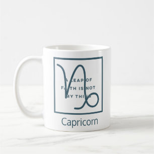 Capricorn Zodiac Sign Fun Quote Eleganter Blauer T Kaffeetasse