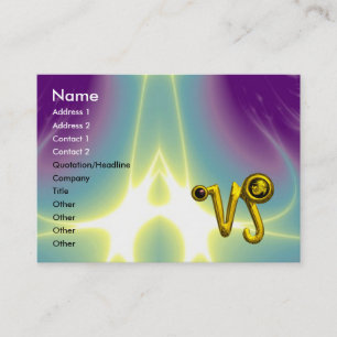 CAPRICORN ZODIAC SIGN JEWEL IN LEICHEN WELLEN VISITENKARTE