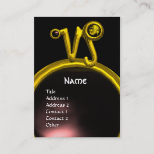 CAPRICORN ZODIAC SIGN JEWEL MONOGRAM VISITENKARTE