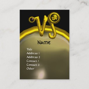 CAPRICORN ZODIAC SIGN JEWEL MONOGRAM VISITENKARTE