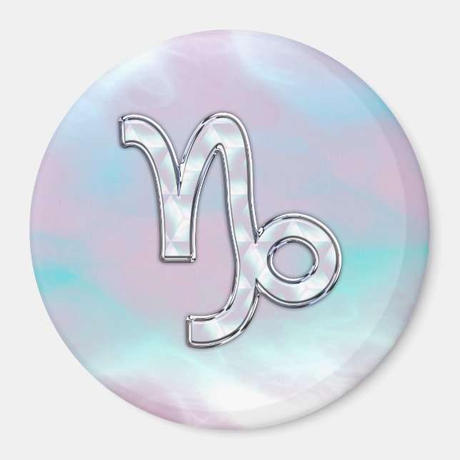 Capricorn Zodiac Sign on Mother Pearl Style Magnet (Vorne)