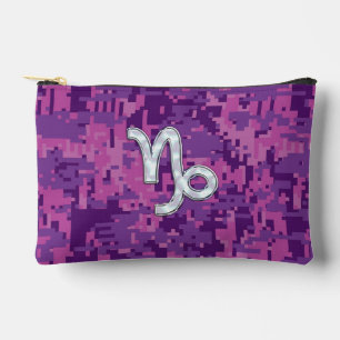 Capricorn Zodiac Sign Pink Digital Camouflage Zubehörtasche