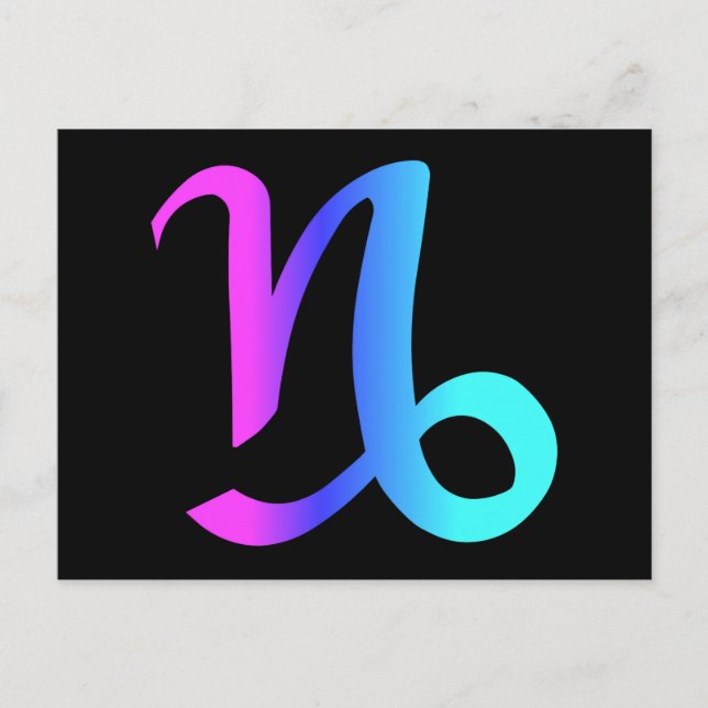 Capricorn Zodiac Sign Postcard Postkarte (Vorderseite)