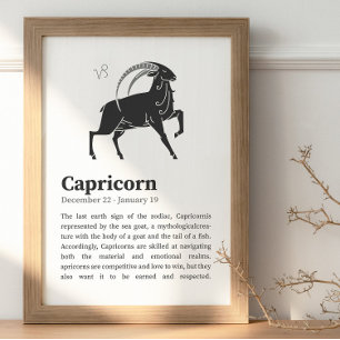 Capricorn Zodiac Sign Poster