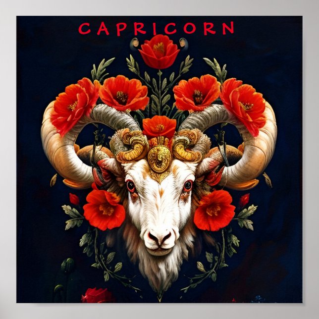 Capricorn Zodiac Sign Poster (Vorne)