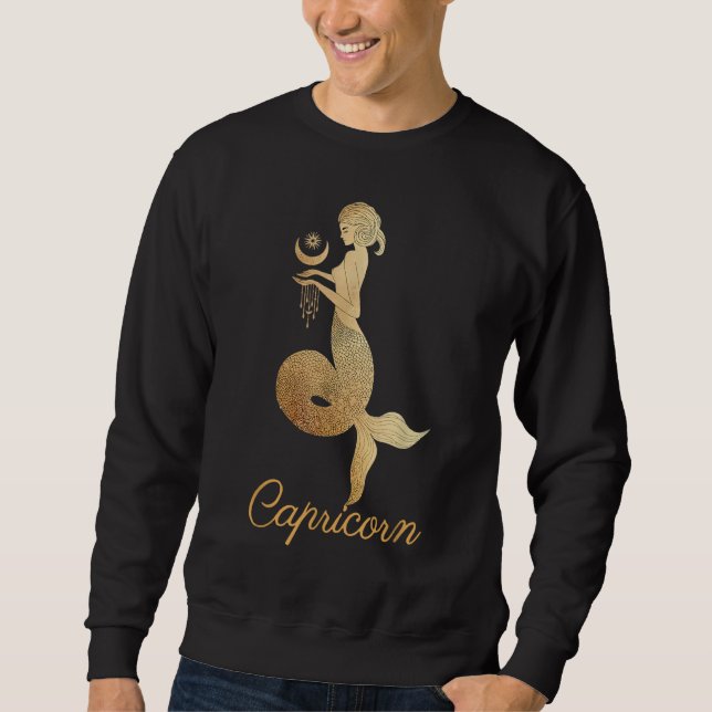 Capricorn Zodiac Sign Tarot Card Astrology Horosco Sweatshirt (Vorderseite)