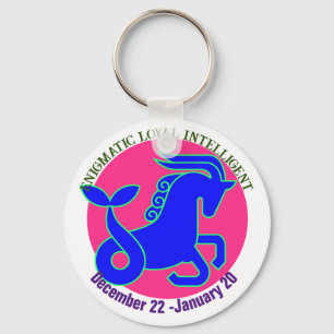 Capricorn Zodiac signiert Personalisierten Schlüss Schlüsselanhänger