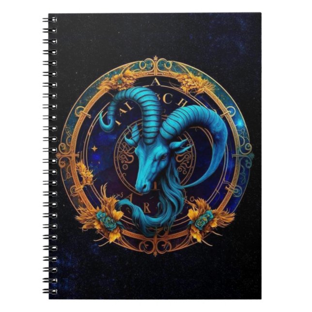 Capricorn Zodiac Spiral Notebook Notizblock (Vorderseite)