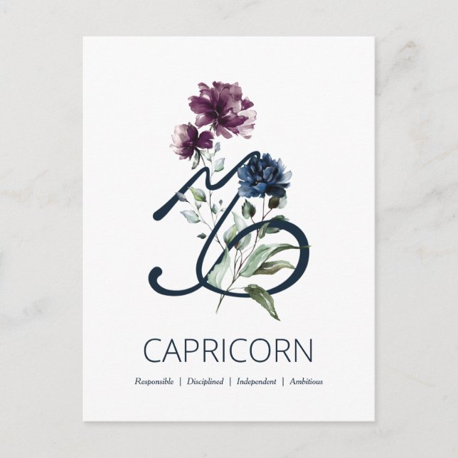 Capricorn Zodiac Star Sign Postkarte (Vorderseite)