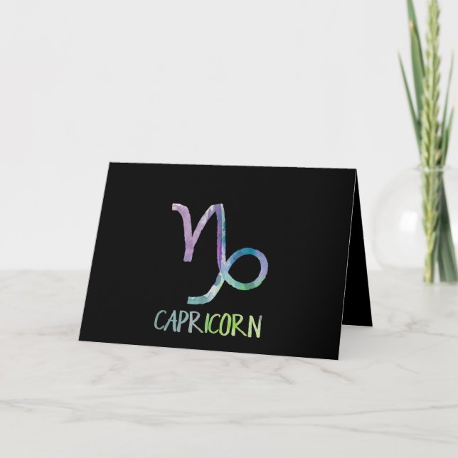 Capricorn Zodiac Symbol Astrologie Sea Goat Gesche Karte (Vorderseite)