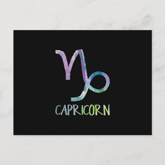 Capricorn Zodiac Symbol Astrologie Sea Goat Gesche Postkarte (Vorderseite)