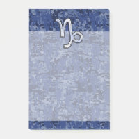 Capricorn Zodiac-Symbol auf Blue Digital-Camouflag