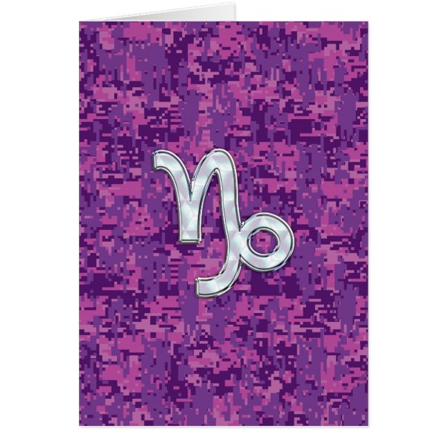 Capricorn Zodiac-Symbol auf der Fuchsia Digitalen  (Vorne)