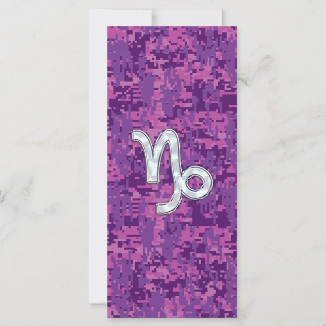 Capricorn Zodiac-Symbol auf der Fuchsia Digitalen  (Vorderseite)