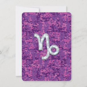 Capricorn Zodiac-Symbol auf der Fuchsia Digitalen 