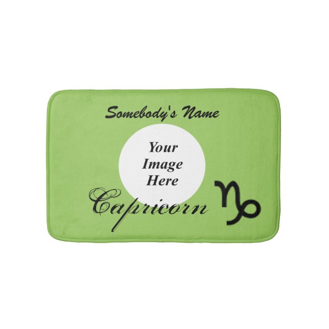 Capricorn Zodiac Symbol Standard von K Yoncich Badematte (Vorderseite)