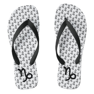 Capricorn Zodiac Symbol Standard von K Yoncich Flip Flops